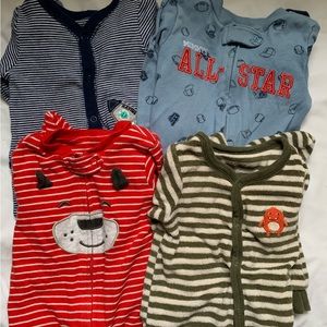 Set of 4 Carter’s PJs with feet